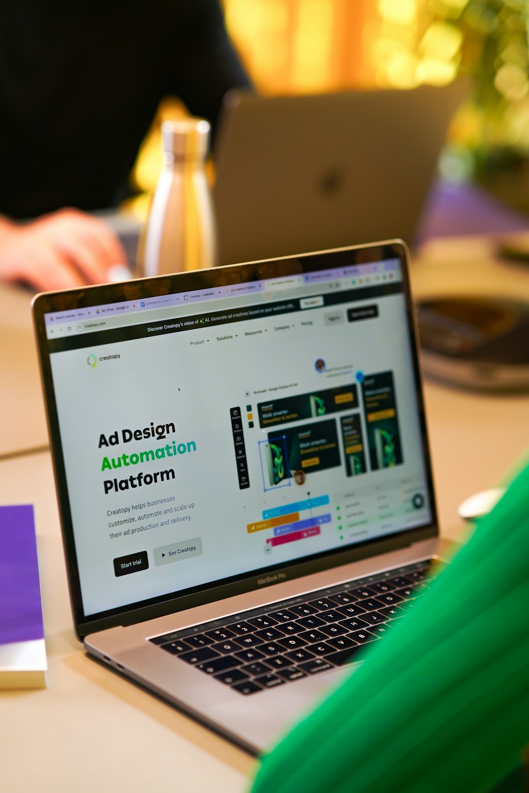about-03 Laptop with Creatopys website - an Ad Automation Platform.