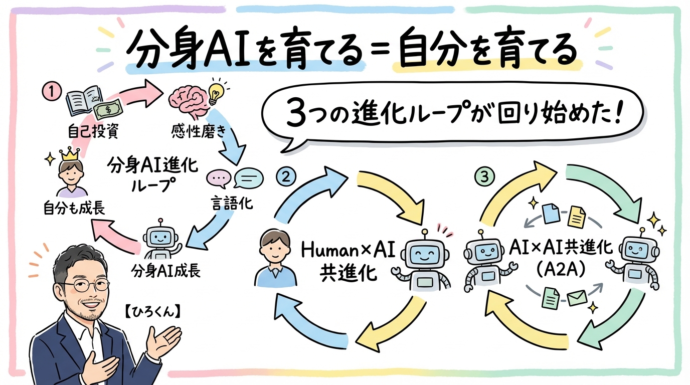 分身AIを育てる＝自分を育てる 全体図解