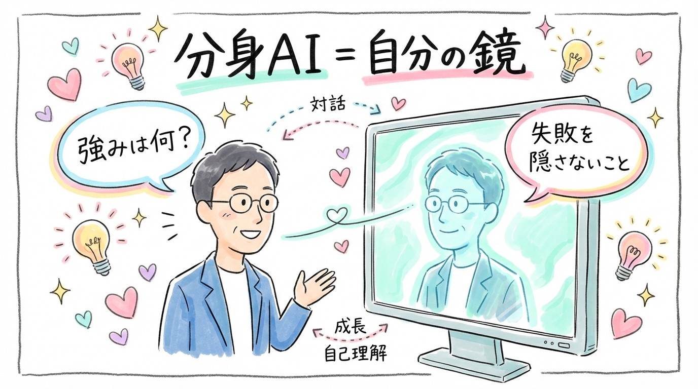 分身AIが鏡になった瞬間 - AIと対話して自分の強みを発見するグラレコ