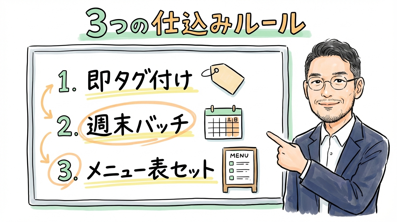失敗から見えた3つの仕込みルール - 分身AI.comグラレコ図解