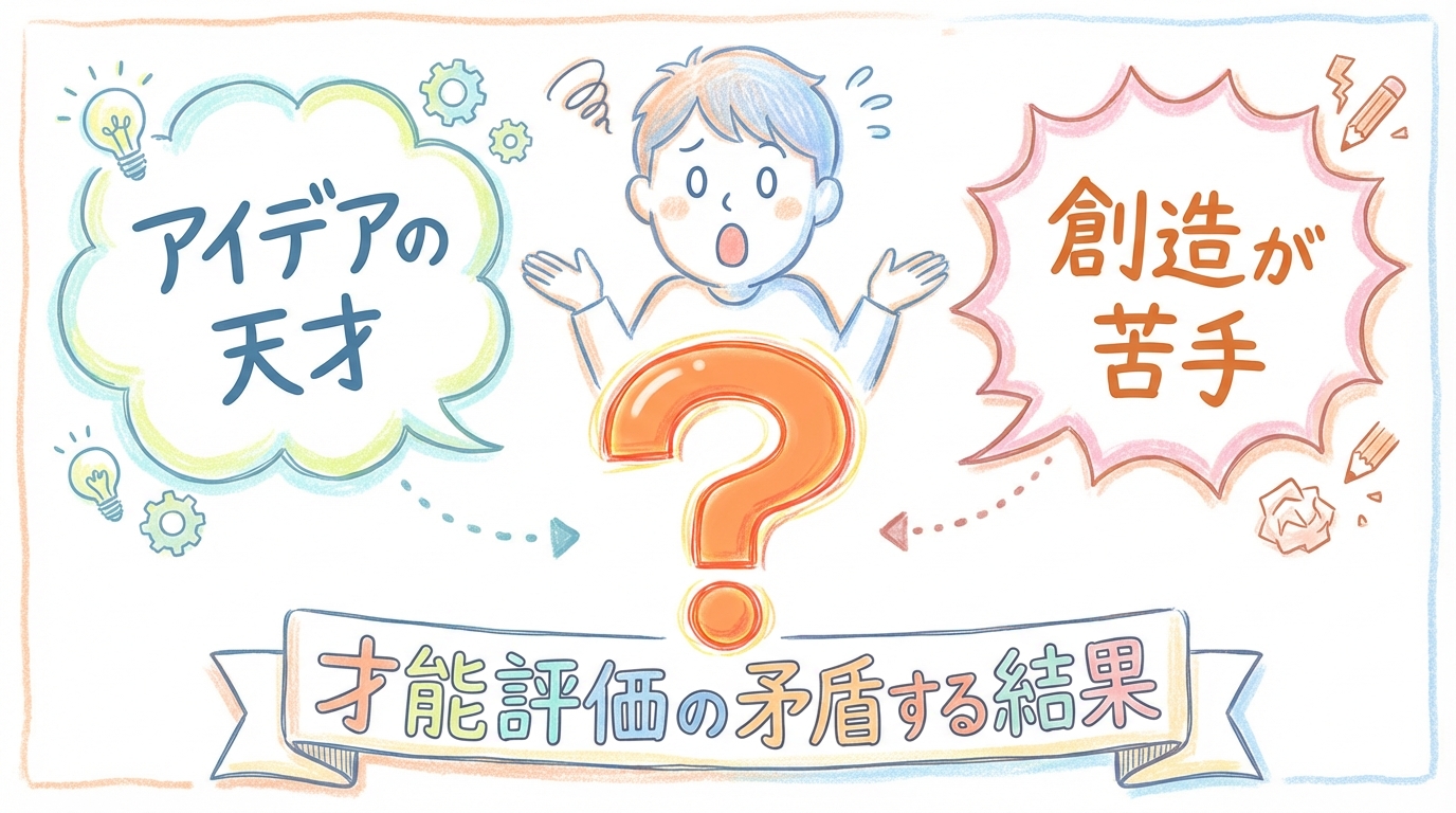 2つの才能診断が真逆のことを言ってきた。でもその"矛盾"こそが、分身AIチームの設計図になった話 才能診断が真逆の結果 - アイデアの天才 vs 創造が苦手