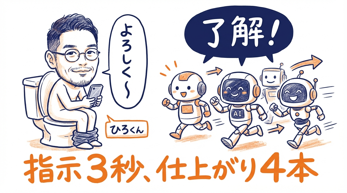 トイレの中から「よろしく」と送っただけ