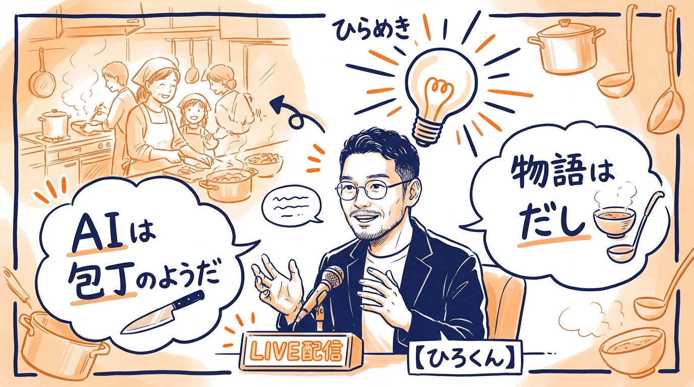 AIは包丁ストーリーは出汁が降りてきた朝 LIVE配信