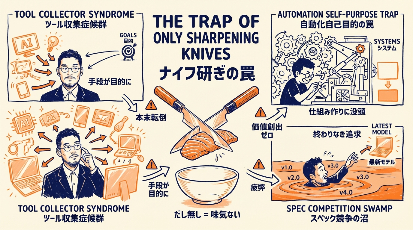 包丁ばかり磨く罠 道具集め症候群