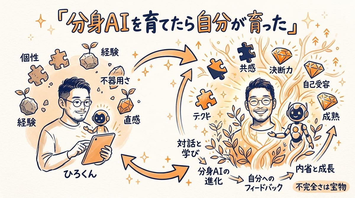分身AIを育てたら自分が育った 入魂と自己発見 グラレコ見出し画像