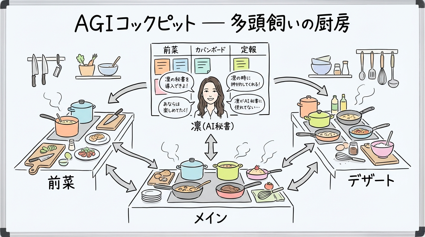 AGIコックピット — 多頭飼いの厨房