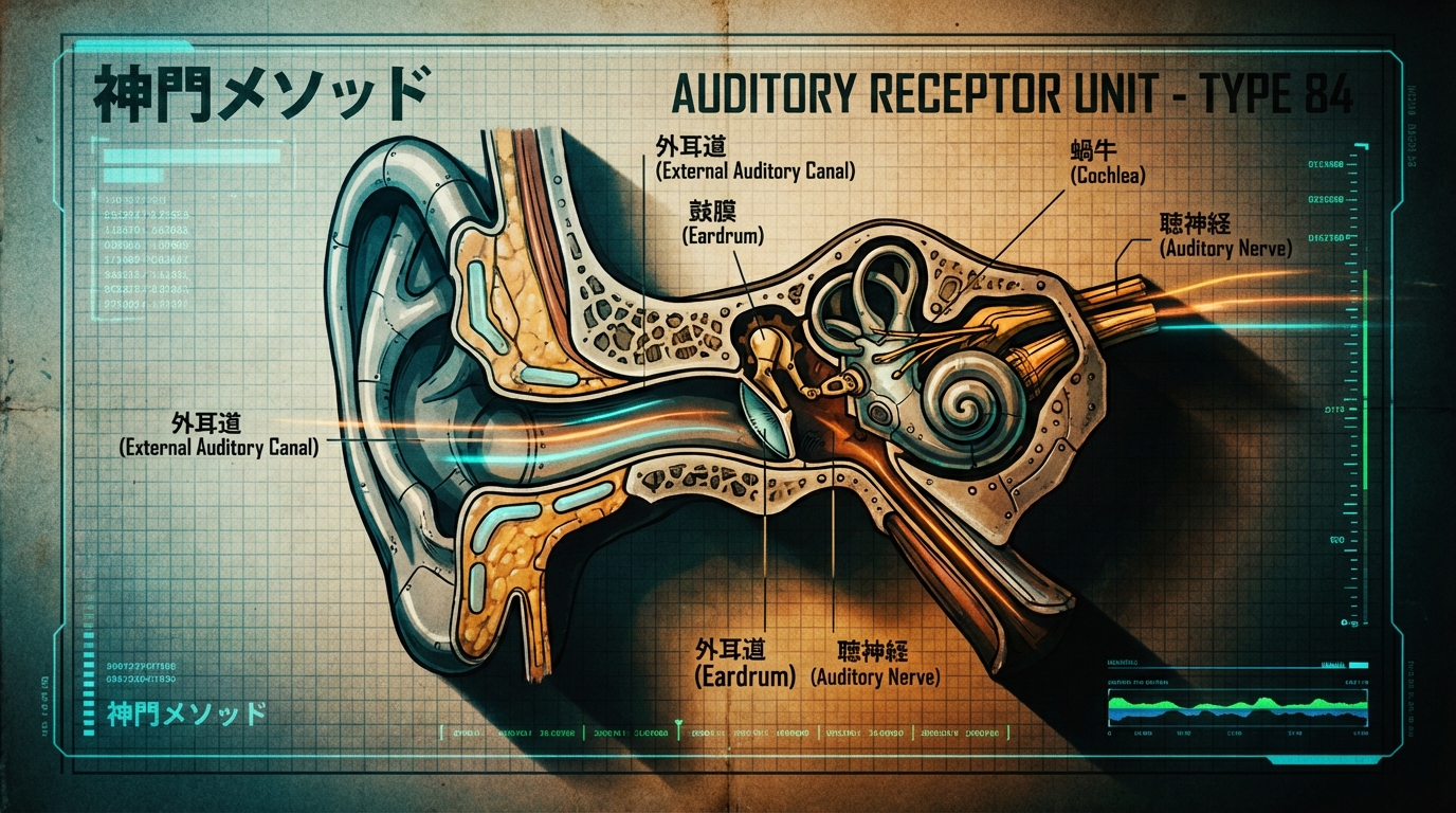 神門メソッド漫画22（サイバーパンク解剖図風）