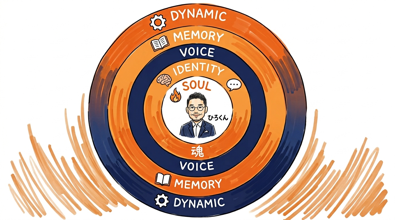 5つの層で自分を丸ごと設計する - 5層アーキテクチャ図解