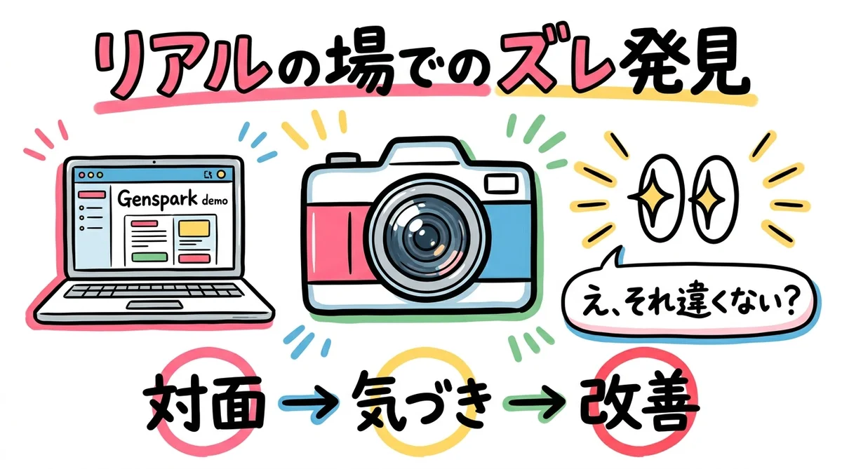 カチクラMTGでGensparkカスタムエージェントのデモ撮影