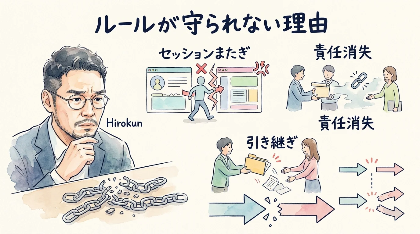 仕組みを作ったのに守れなかった——AIに"見張り番"を置いた日【プロセスエコノミーDAY19】 なぜルールを知っていても守れないのか