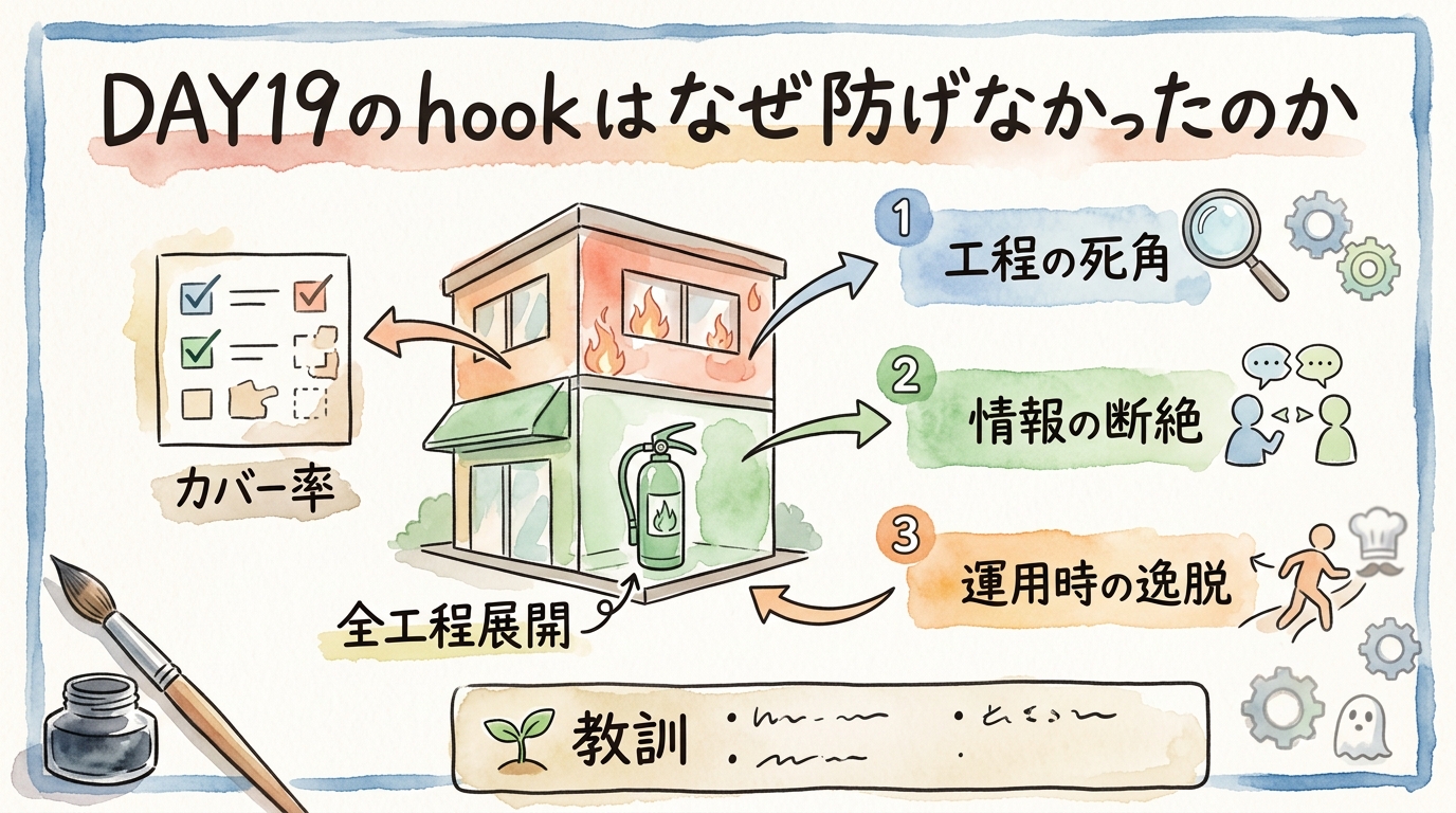 分身AIが7つ賢くなった日|7ミスを仕組みに変えたDAY20の全記録 DAY19のhookはなぜ防げなかったのか