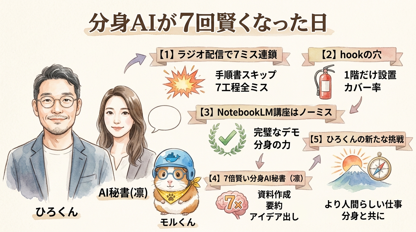 分身AIが7つ賢くなった日|7ミスを仕組みに変えたDAY20の全記録 day20 wc overview