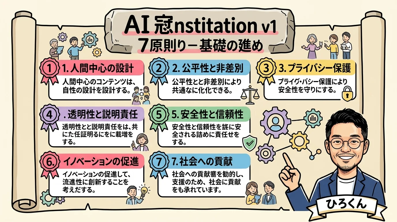 AI憲法v1の7原則 グラレコ図解