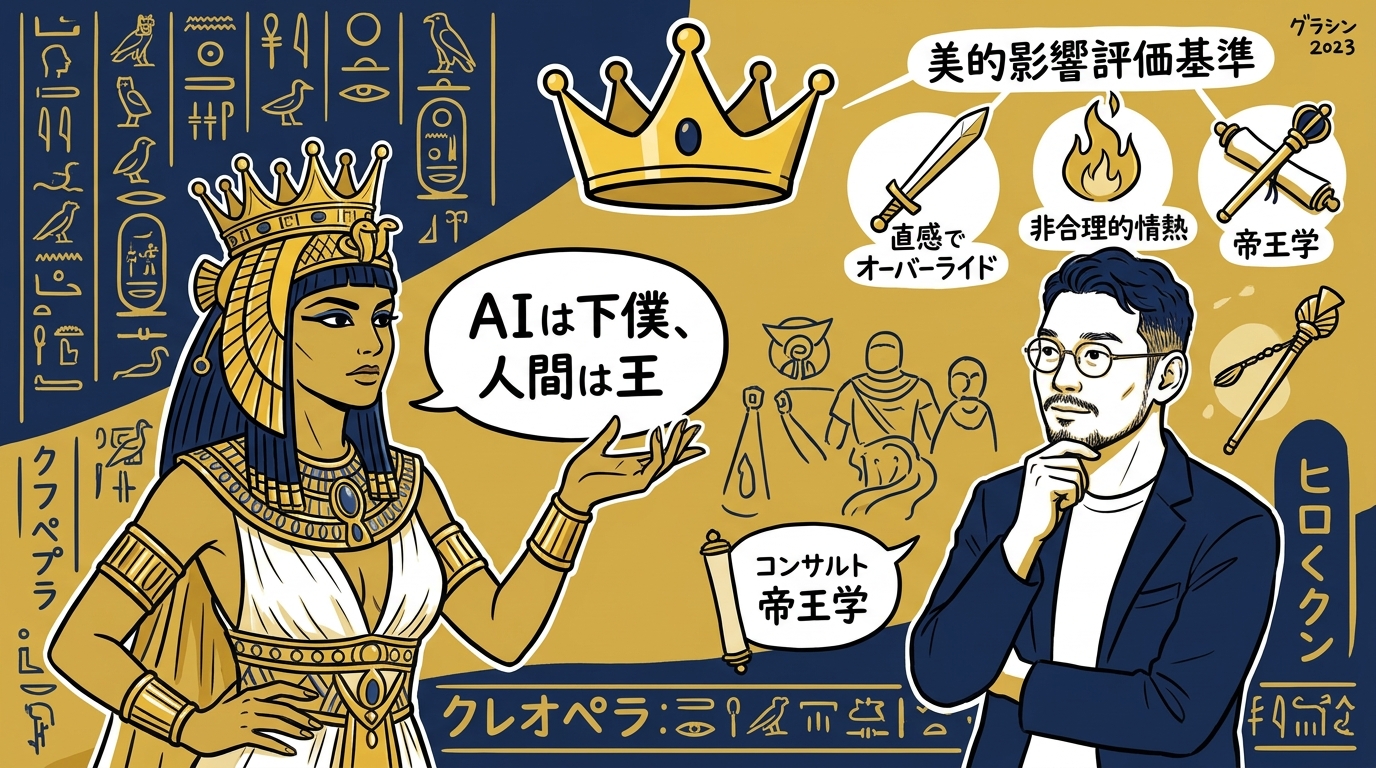 クレオパトラの主張——「AIは家臣。人間は王であれ」