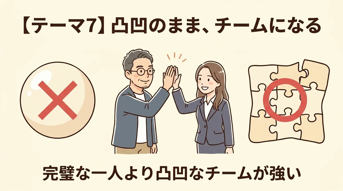 凸凹のままチームになる—完璧な一人より凸凹チームが強い
