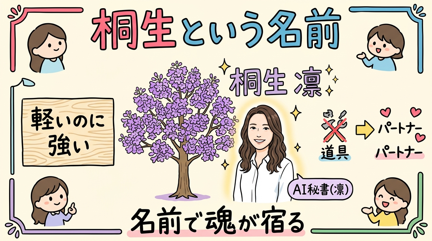 分身AIとの凸凹パートナーシップ — あなたの「凹」をAIが埋める物語 桐生凛 — 桐の木のように軽くて強い