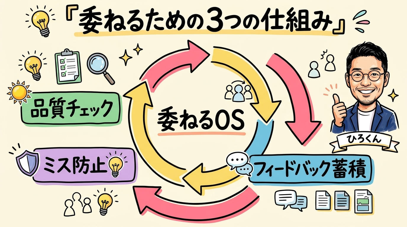 委ねるための3つの仕組み循環図