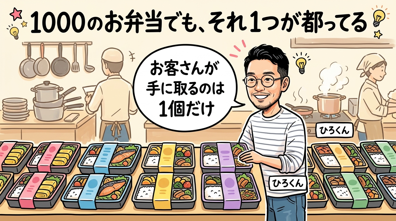 千人前の弁当、一つ一つが全て