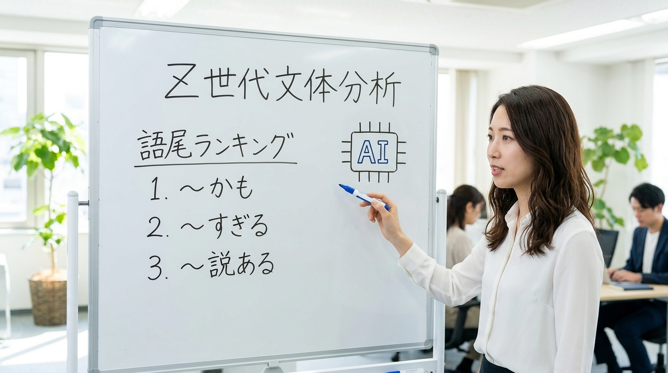 Z世代文体分析 - 語尾ランキングを説明する凛