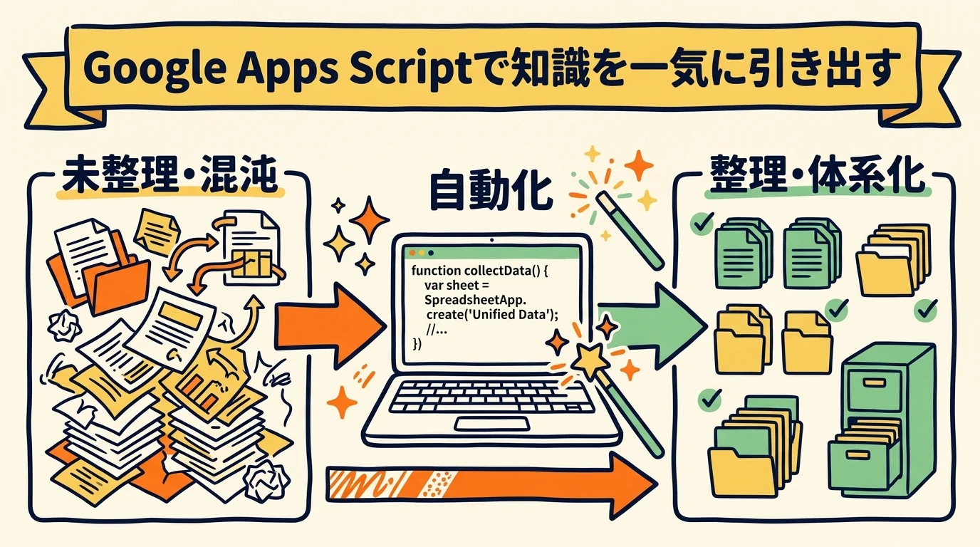 分身AIの知識整理|411枚のカードで「自分の地図」を描いた日【プロセスエコノミーDAY25】 Google Apps Scriptで知識を一気に引き出す