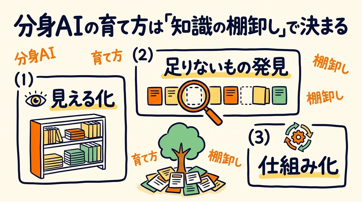 分身AIの知識整理|411枚のカードで「自分の地図」を描いた日【プロセスエコノミーDAY25】 分身AIの育て方は「知識の棚卸し」で決まる