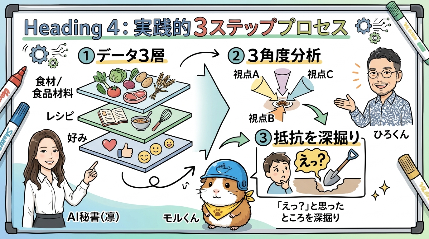 AIチームに事業を分析させたら自分の強みが見えた話|分身AI日記 DAY31 実践3ステップ図解