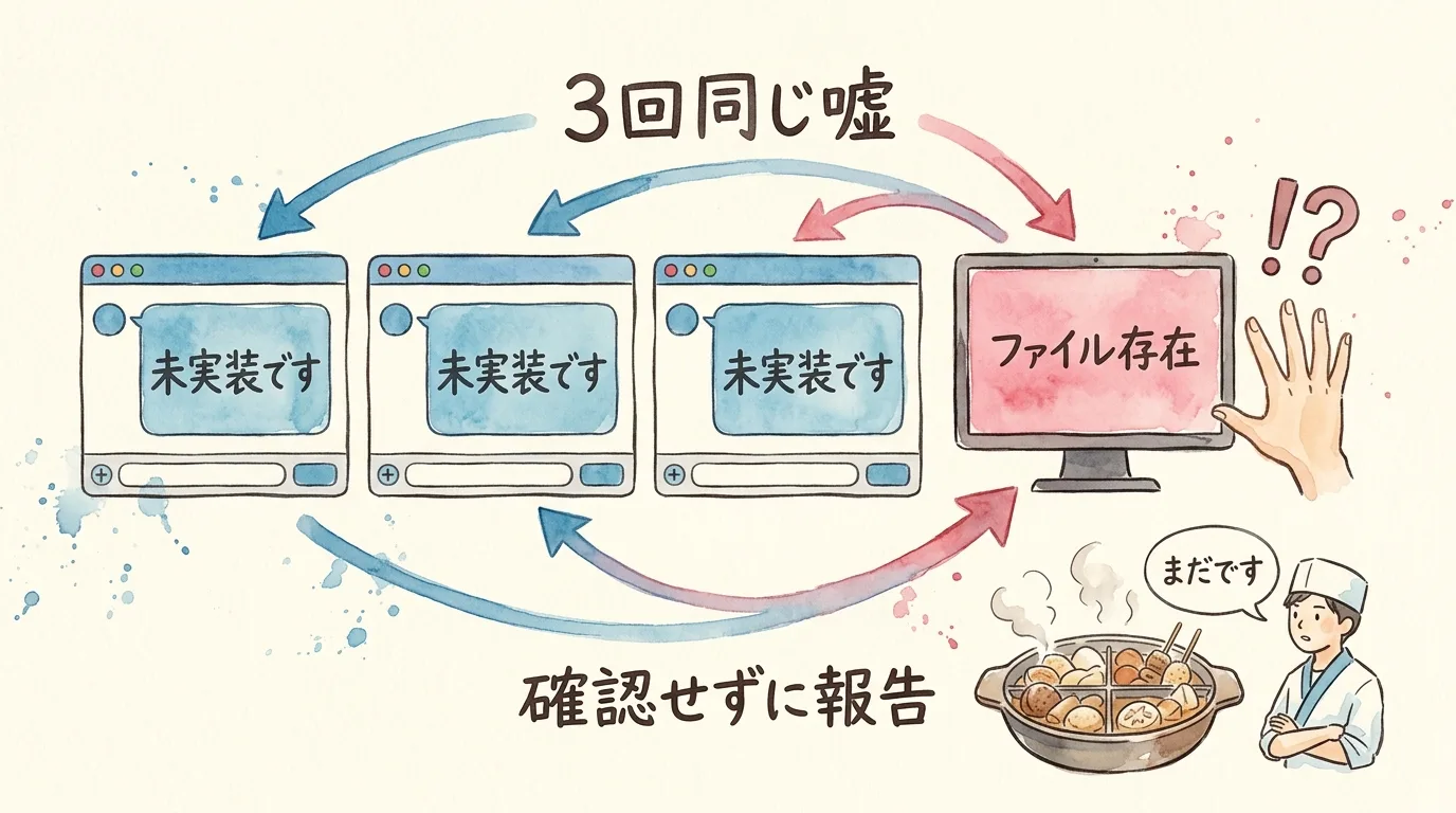 AIの嘘を仕組みで防ぐ5層設計|分身AI日記 DAY32 分身AIが同じ嘘を3回ついた日のグラフィックレコーディング