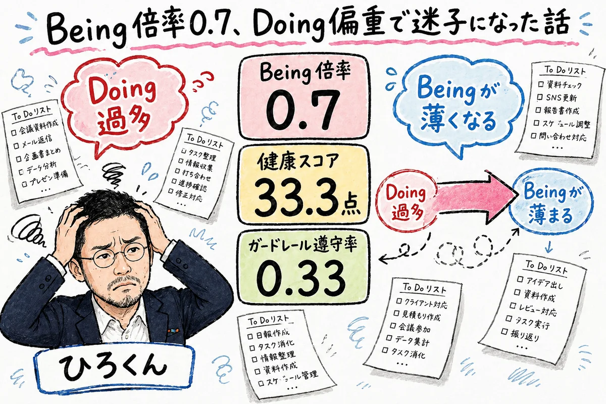 Being倍率0.7、Doing偏重で迷子になった話の図解