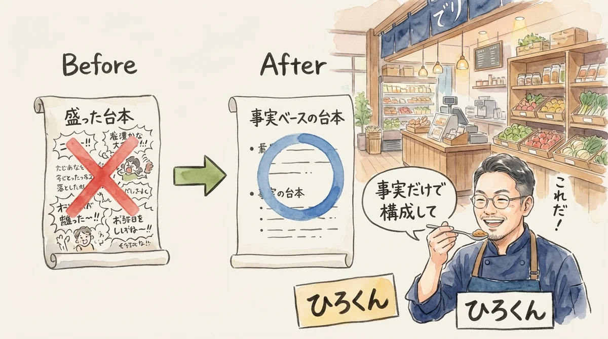 分身AIが嘘をついた!ハルシネーション対策は95%AI・5%人間|分身AI日記 DAY49 事実だけで構成してと指示したら台本が化けた