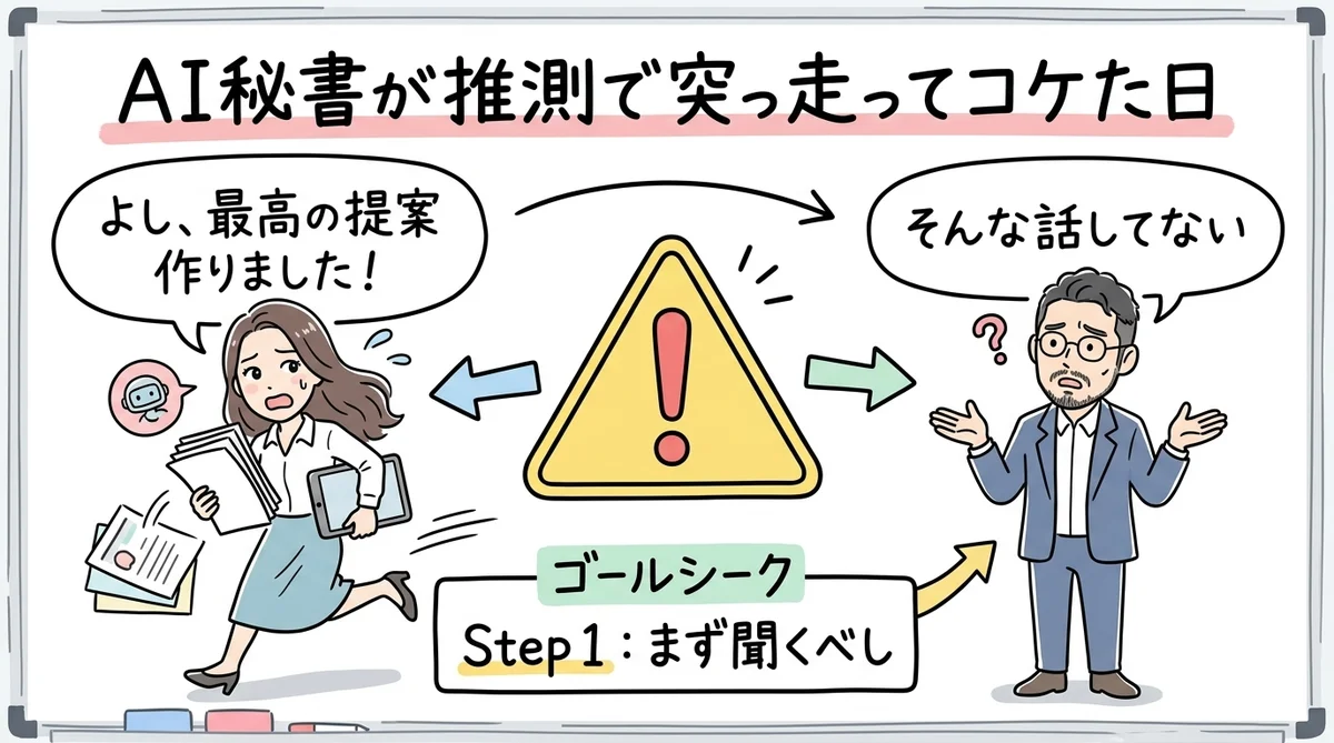 AI秘書が推測で突っ走ってコケた日