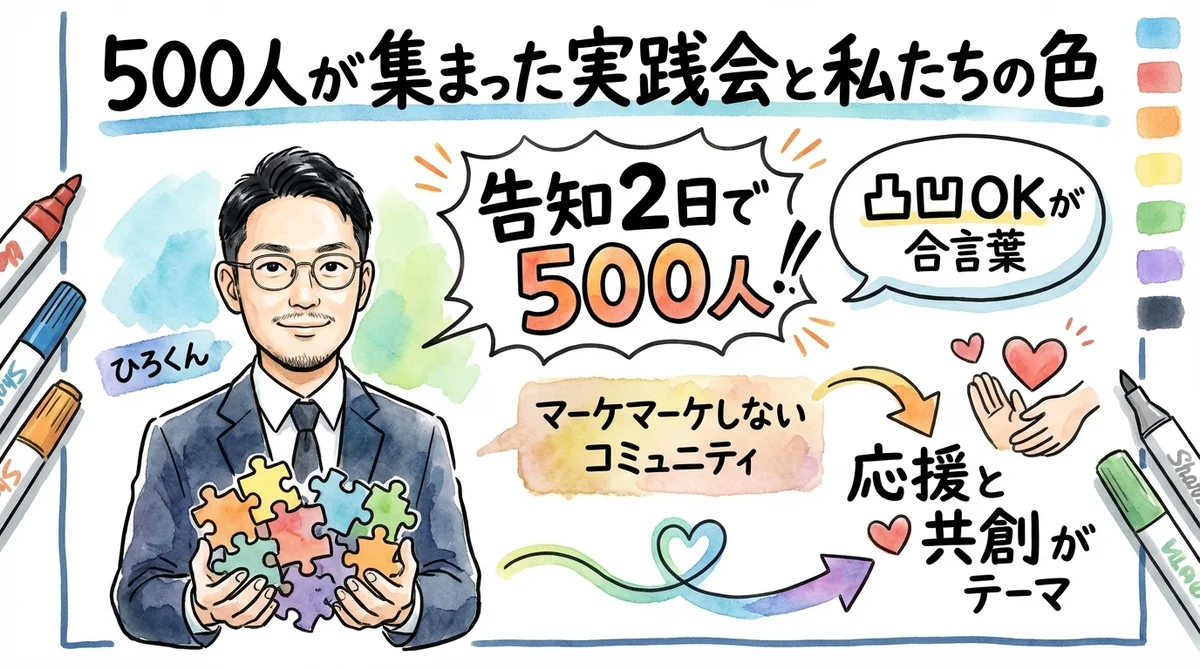 凸凹OKの虹色パズルピースの水彩イラスト