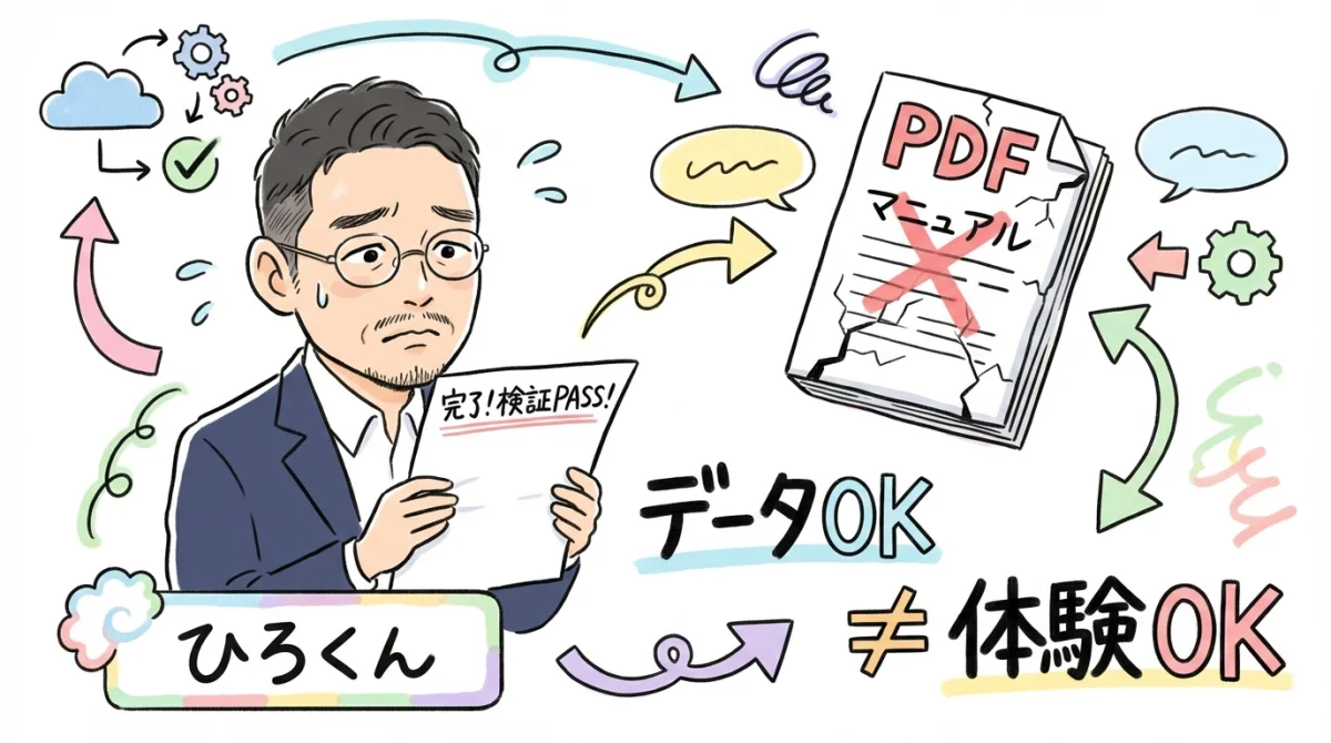 AIが作ったマニュアル、7箇所壊れてた——「完成です!」を信じた私の失敗 完成の罠:AIが見る世界と人間が触る世界は違う