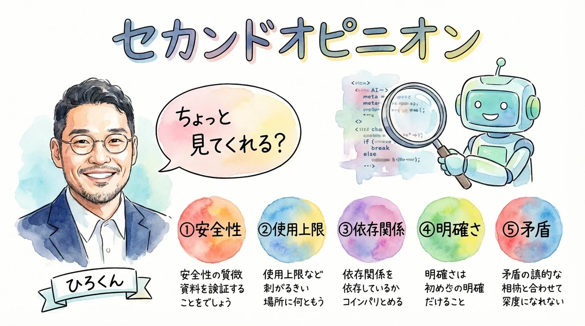 別の分身AIにセカンドオピニオンを頼むシーン