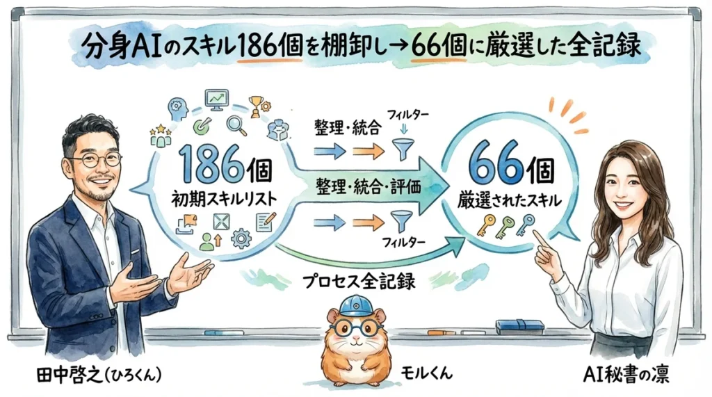 分身AIスキル棚卸し全体図解（ひろくん・凛・モルくん）