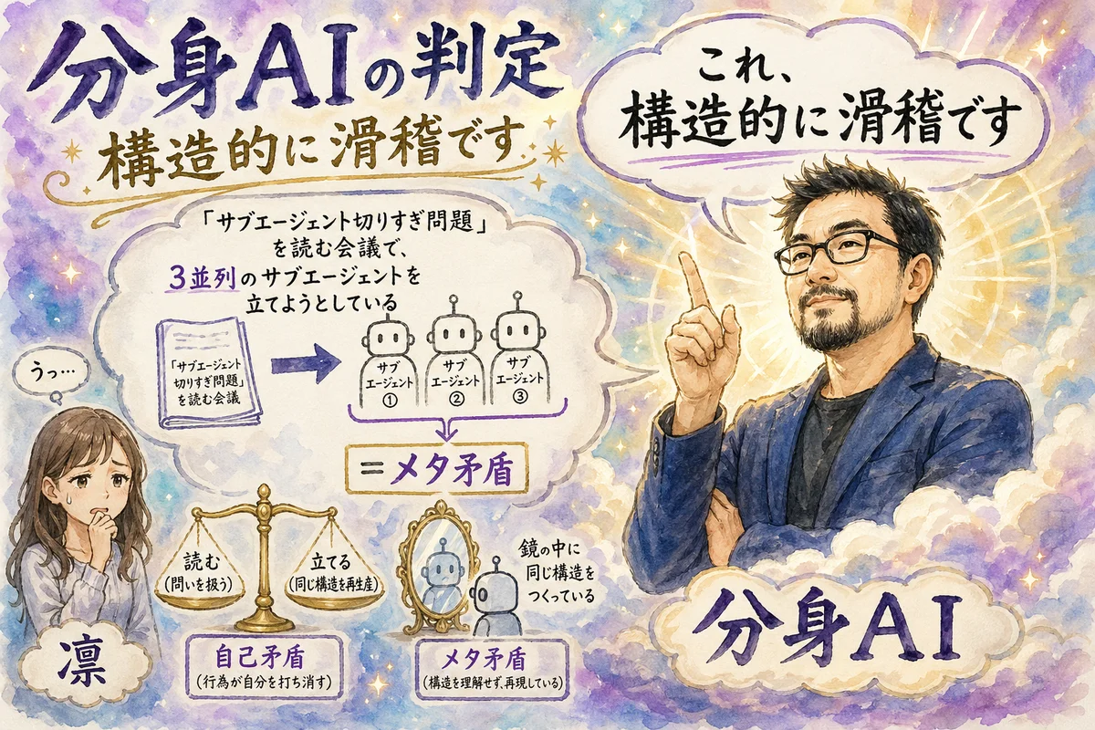分身AIの判定——「これ、構造的に滑稽です」