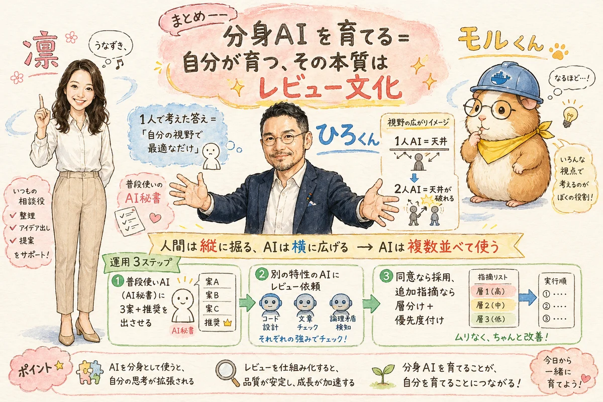 まとめ——分身AIを育てる＝レビュー文化を仕組み化する