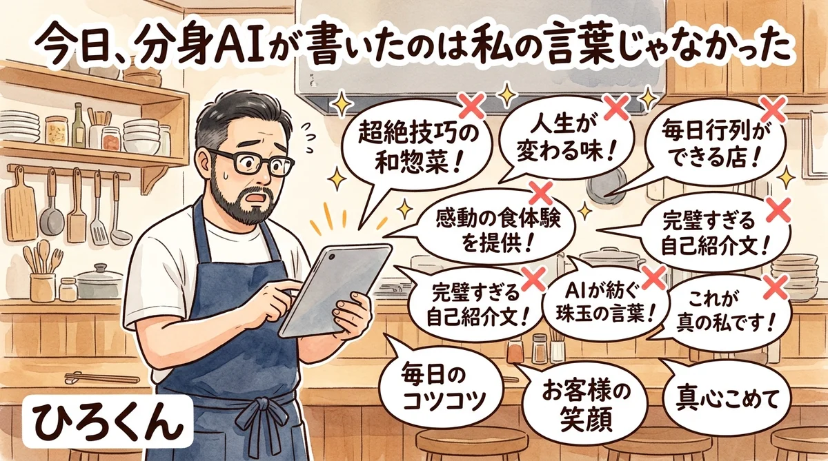 1. 今日、分身AIが書いたのは私の言葉じゃなかった