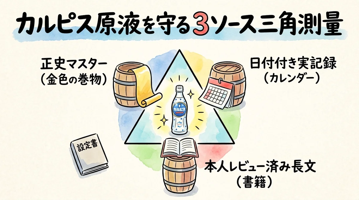 3. カルピス原液を確定する「3ソース三角測量」フレームワーク