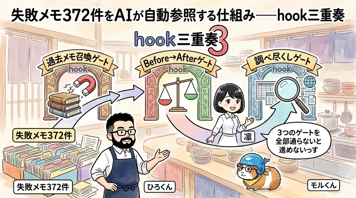 2. 失敗メモ372件をAIが自動参照する仕組み