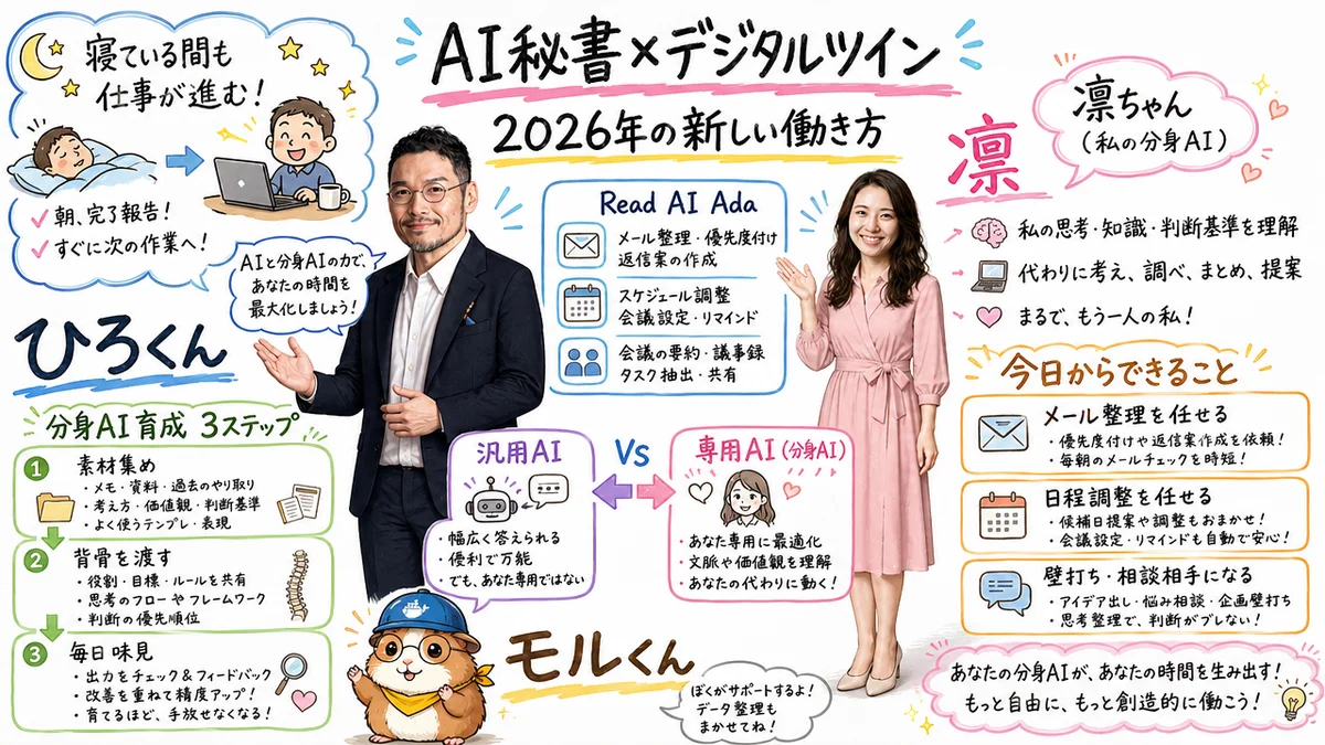 AI秘書×デジタルツイン最新動向 アイキャッチ