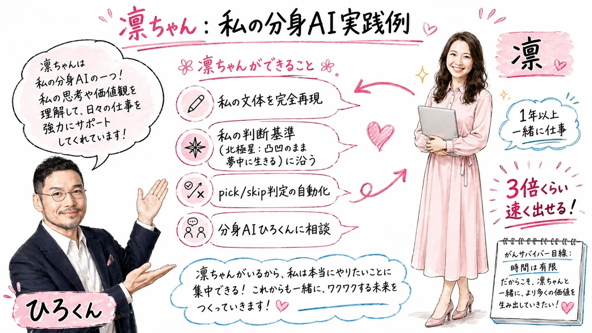 私が育てている凛ちゃんも分身AIの一つ