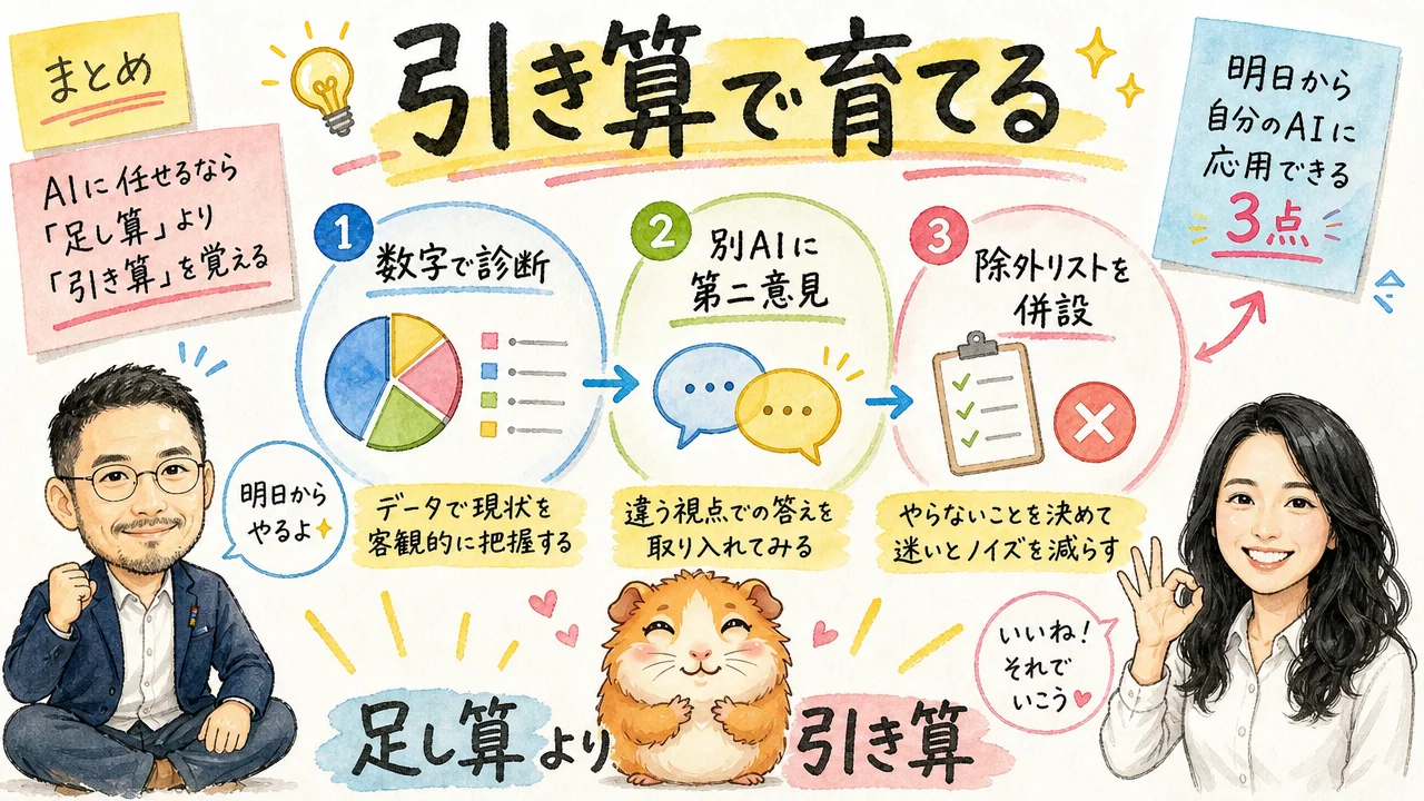 まとめ：足し算より引き算（DAY76 H2-6）