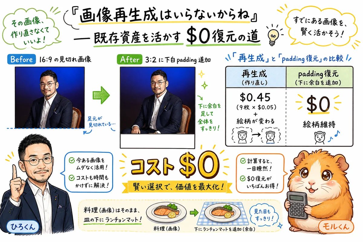 画像再生成いらない 既存資産を活かす0復元の道