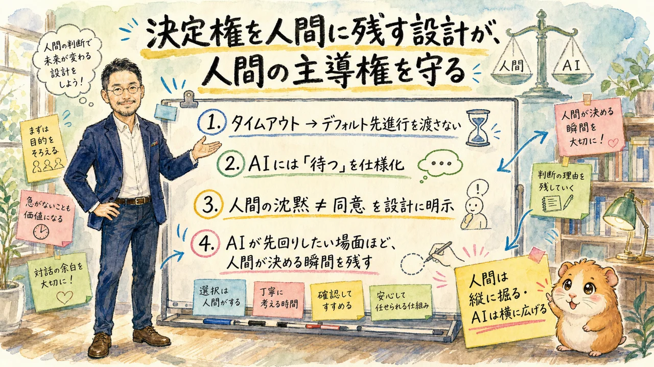 決定権を人間に残す設計が、人間の主導権を守る