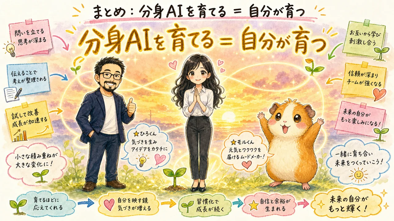 まとめ：分身AIを育てる ＝ 自分が育つ