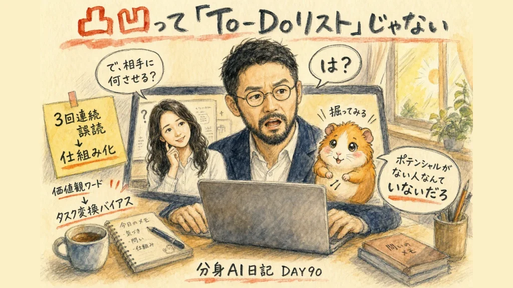 凸凹ってTo-Doリストじゃない｜分身AI日記 DAY90 アイキャッチ