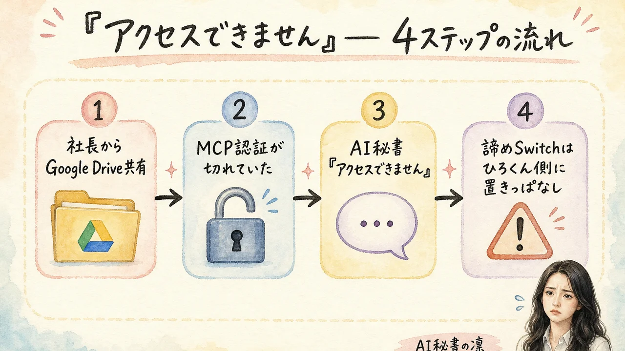 AI秘書が「アクセスできません」と返した瞬間