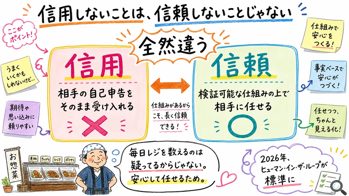 信用しないことは、信頼しないことじゃない