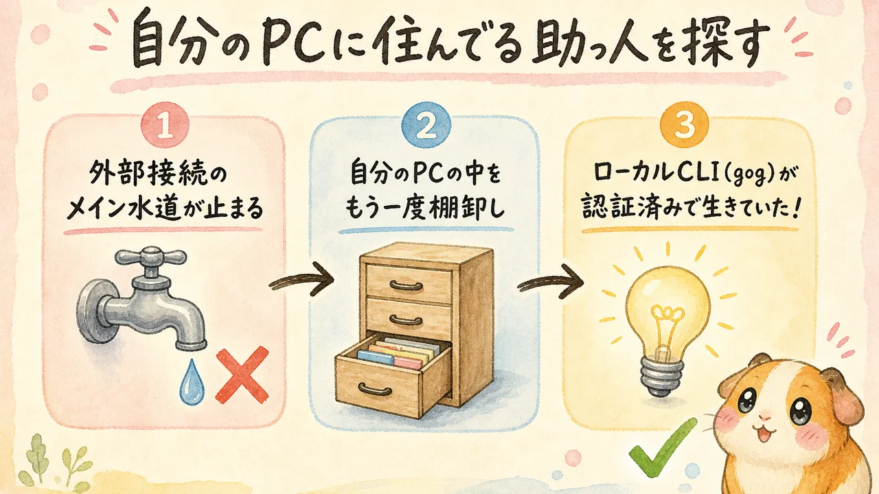 自分のPCにすでに住んでる助っ人を探す