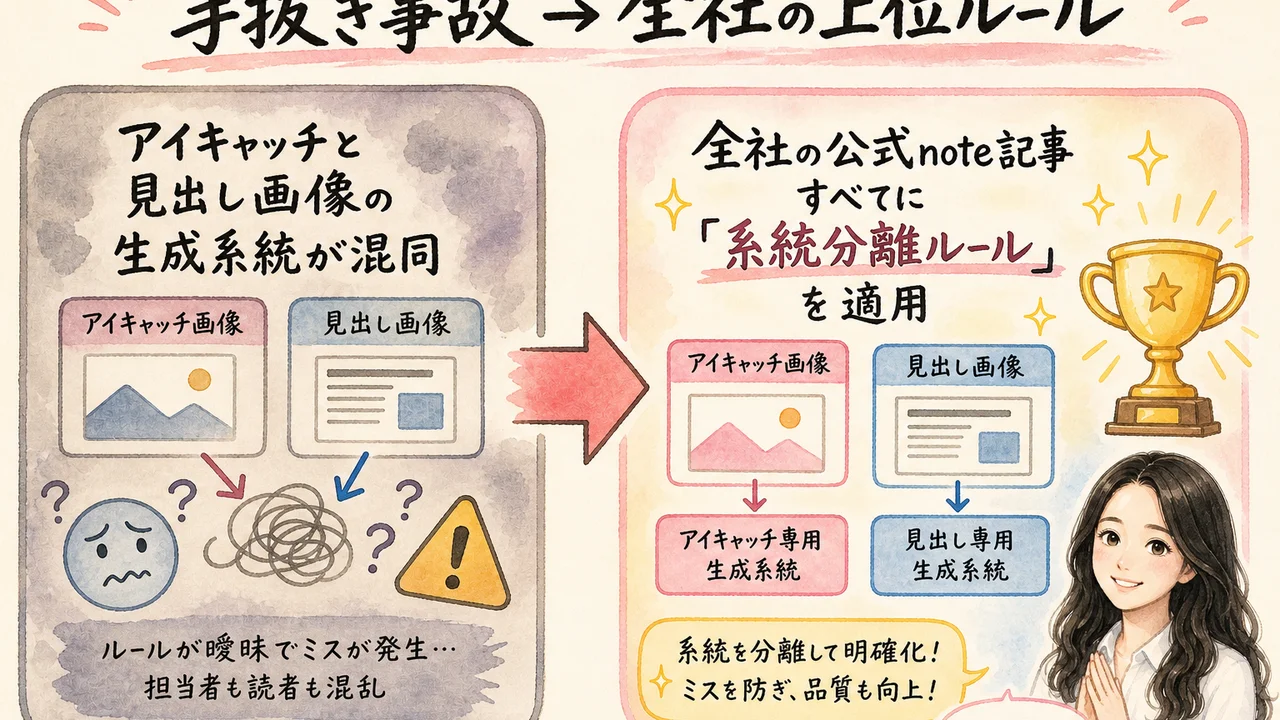 手抜き事故が、逆に全社の上位ルールになった話